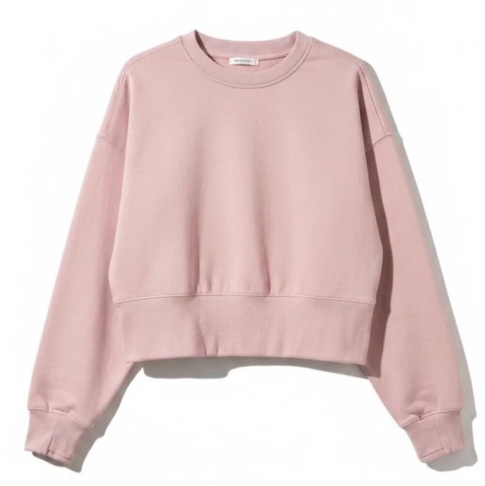 Athleta Retroterry Smoked Mauve light pink wide hem dolman sweatshirt small